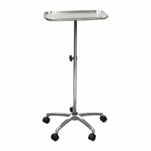 5-Leg Chrome Instrument Stand w/ Stainless Steel Tray