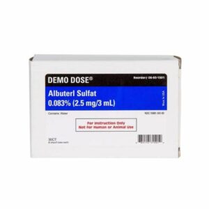 Demo Dose® Simulated Albuterol Sulfate Nebules, 2.5mg/3mL - 30/Box