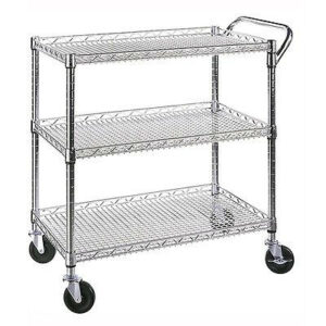 3-Shelf Wire Utility Cart