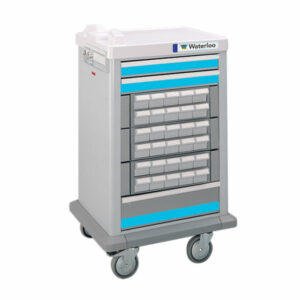 Waterloo® Half-Size Steel Medication Cart