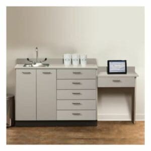 Clinton Base Cabinet with Sink & Desk