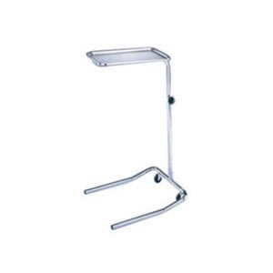 Pedigo® Chrome Single-Post Mayo Stand w/ Stainless Steel Tray