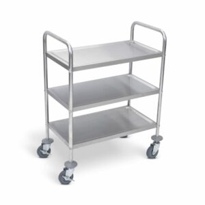 37" Stainless Steel Cart, Three Shelves