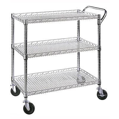 3-Shelf Wire Utility Cart