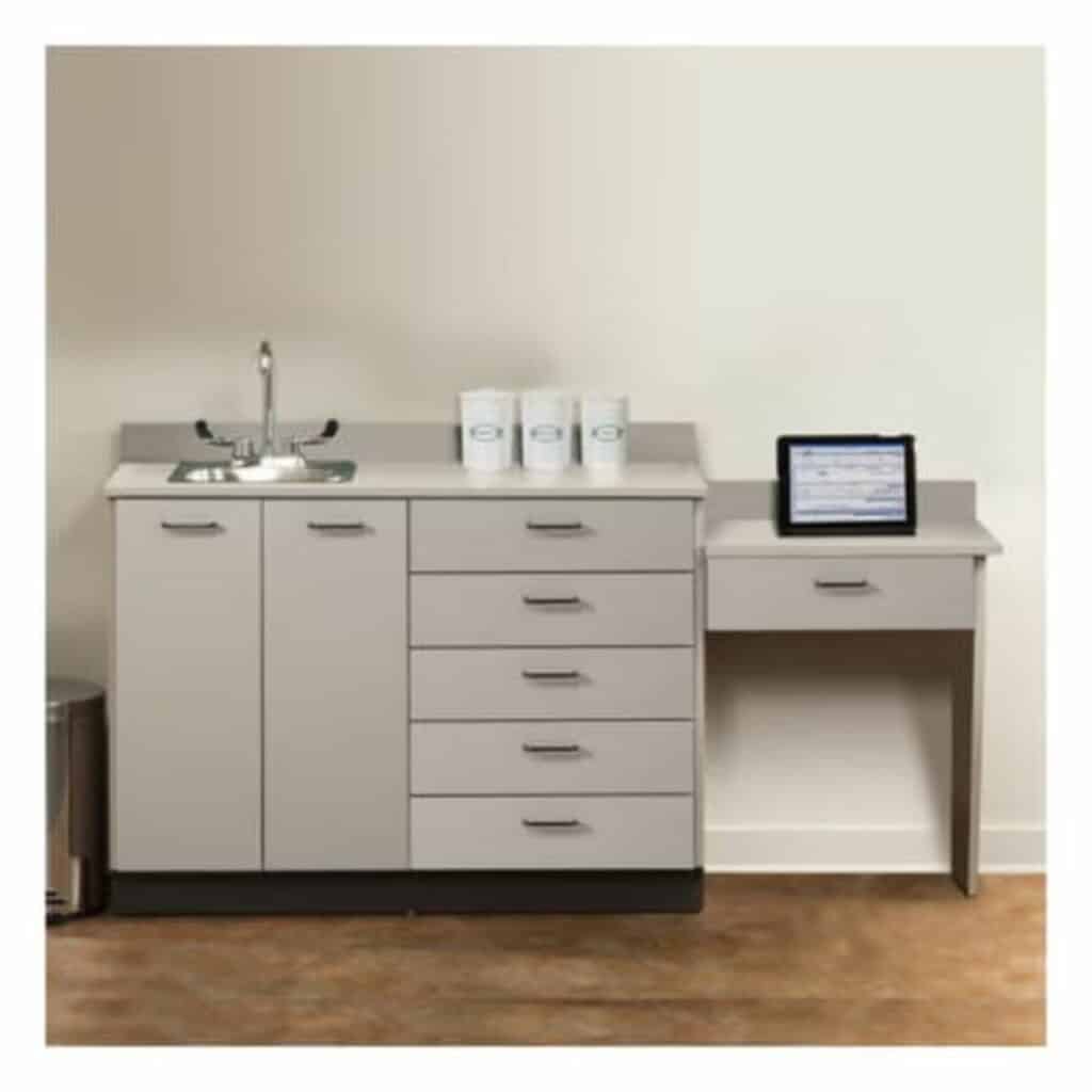 Clinton Base Cabinet with Sink & Desk