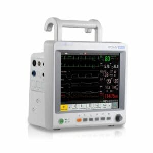 Veterinary Patient Monitor with Touchscreen and Accessories