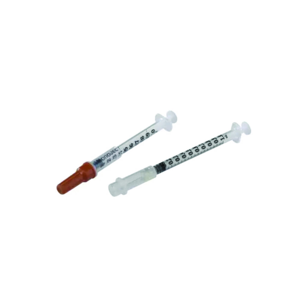 Monoject Tuberculin Safety Syringe, 1 mL with 25G x 5/8 in. Needle
