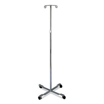 Chrome Four-Leg IV Pole