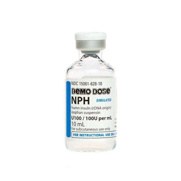 Demo Dose® Simulated NPH Insulin, 100 units/mL, 10mL Vial