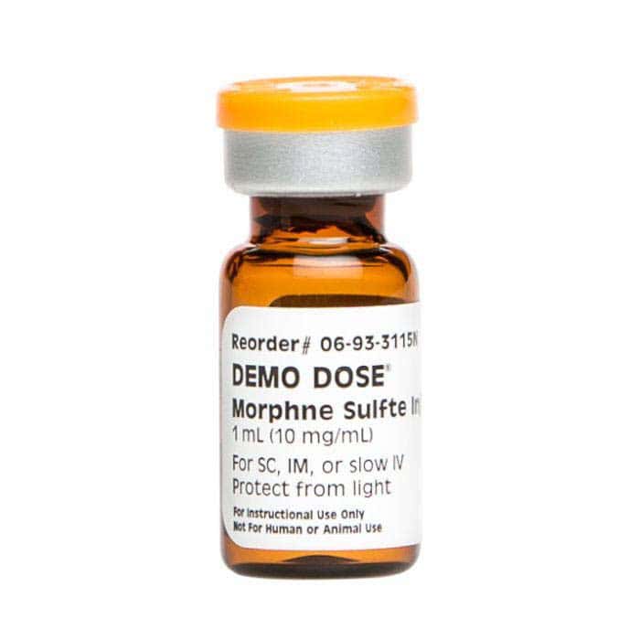 Demo Dose® Simulated Morphine Sulfate, 10mg/1mL Vial
