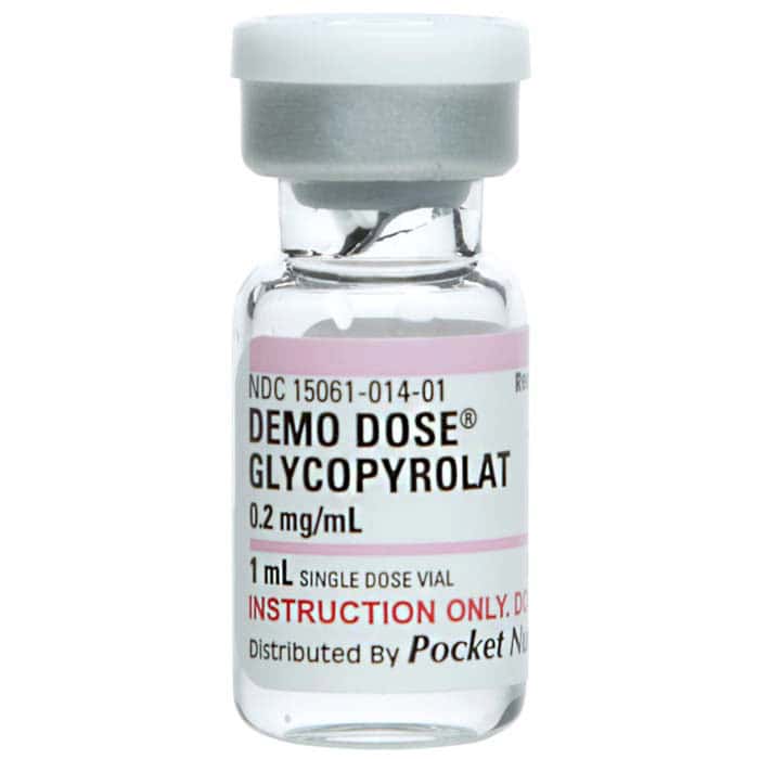 Demo Dose® Simulated Glycopyrrolate (Robinul), 0.2mg/mL