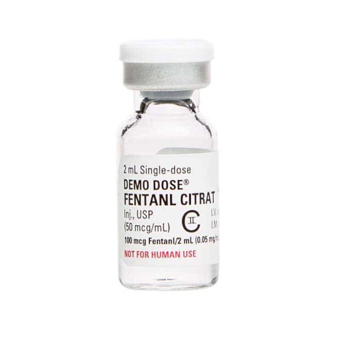 Demo Dose® Simulated Fentanyl Citrate, 100mcg/2mL