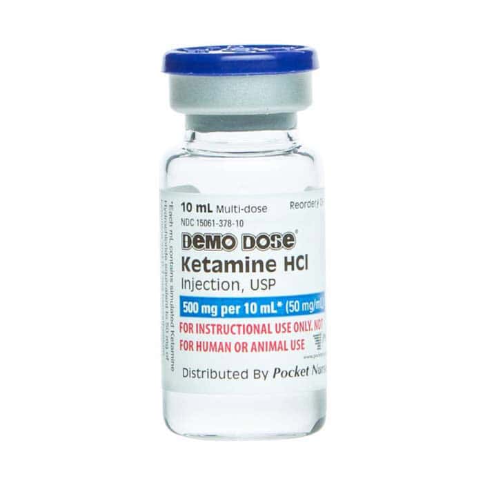 Demo Dose® Simulated Ketamine (Ketalar), 50mg/mL, 10mL