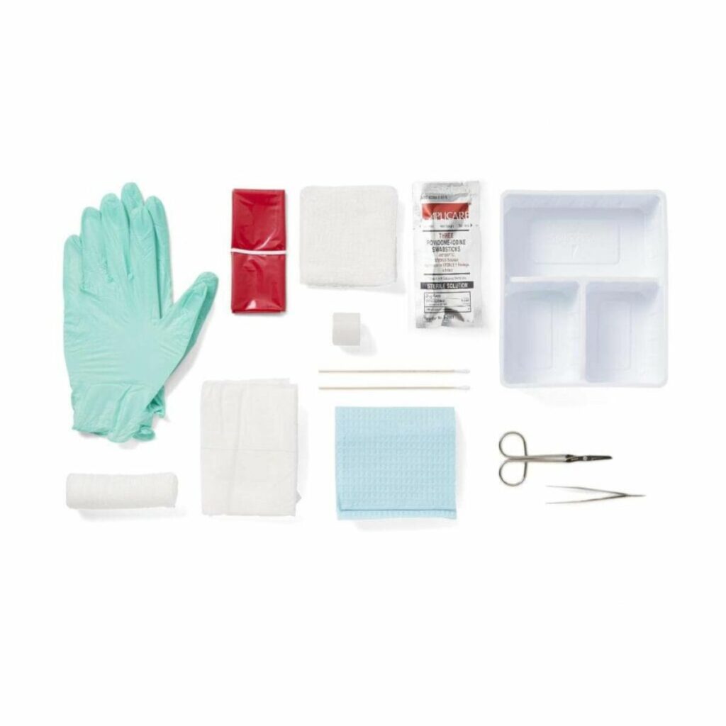 Sterile Wound Dressing Tray with PVP – Case of 24