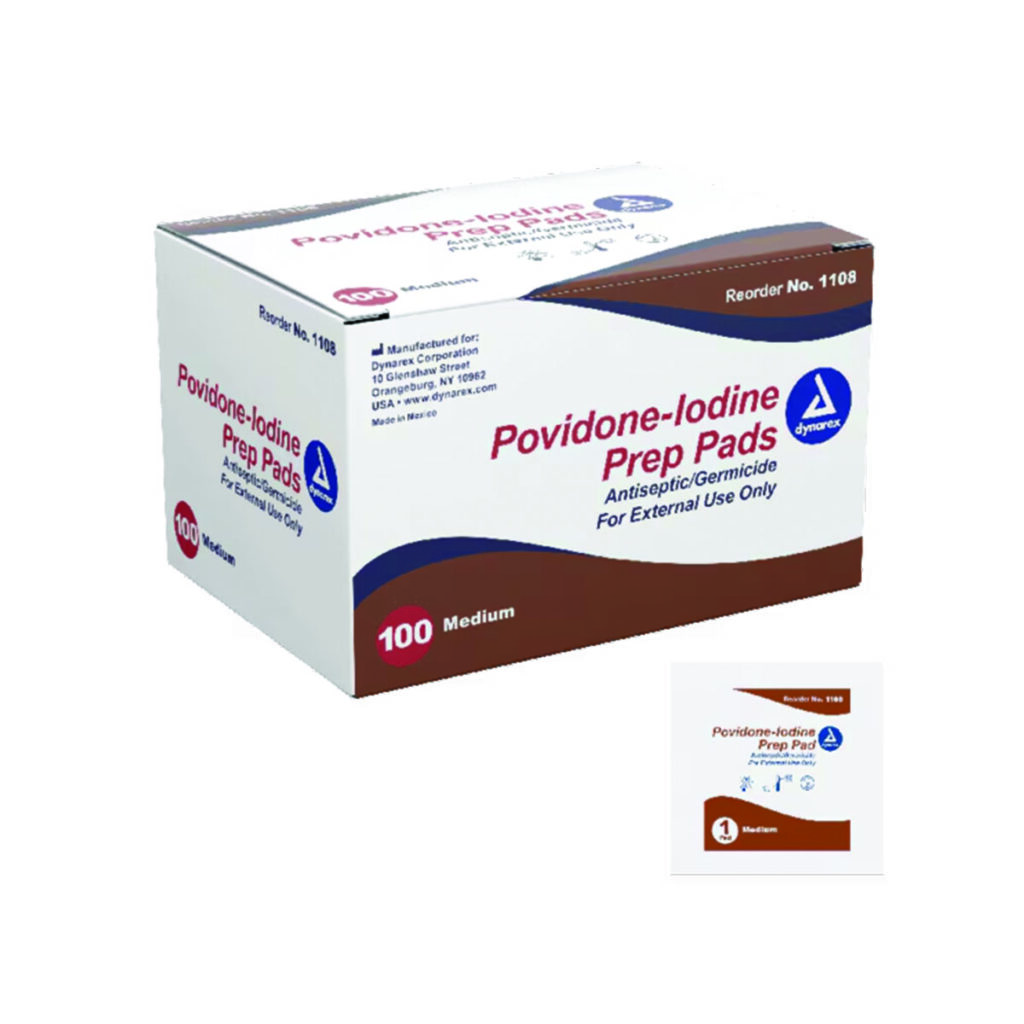 Povidone-Iodine Prep Pad, Medium