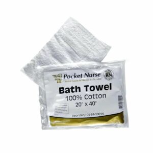 Pocket Nurse® White Cotton Bath Towel