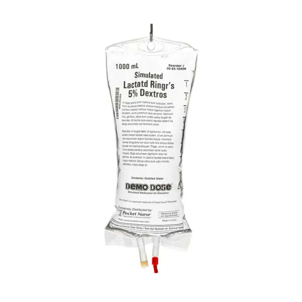 Demo Dose® Lactatd Ringr’s 5% Dextros IV Fluids